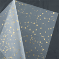 Crafteria Golden Heart Line Bouquet Paper – Waterproof Floral Gift Wrapping for Bouquets & Hampers