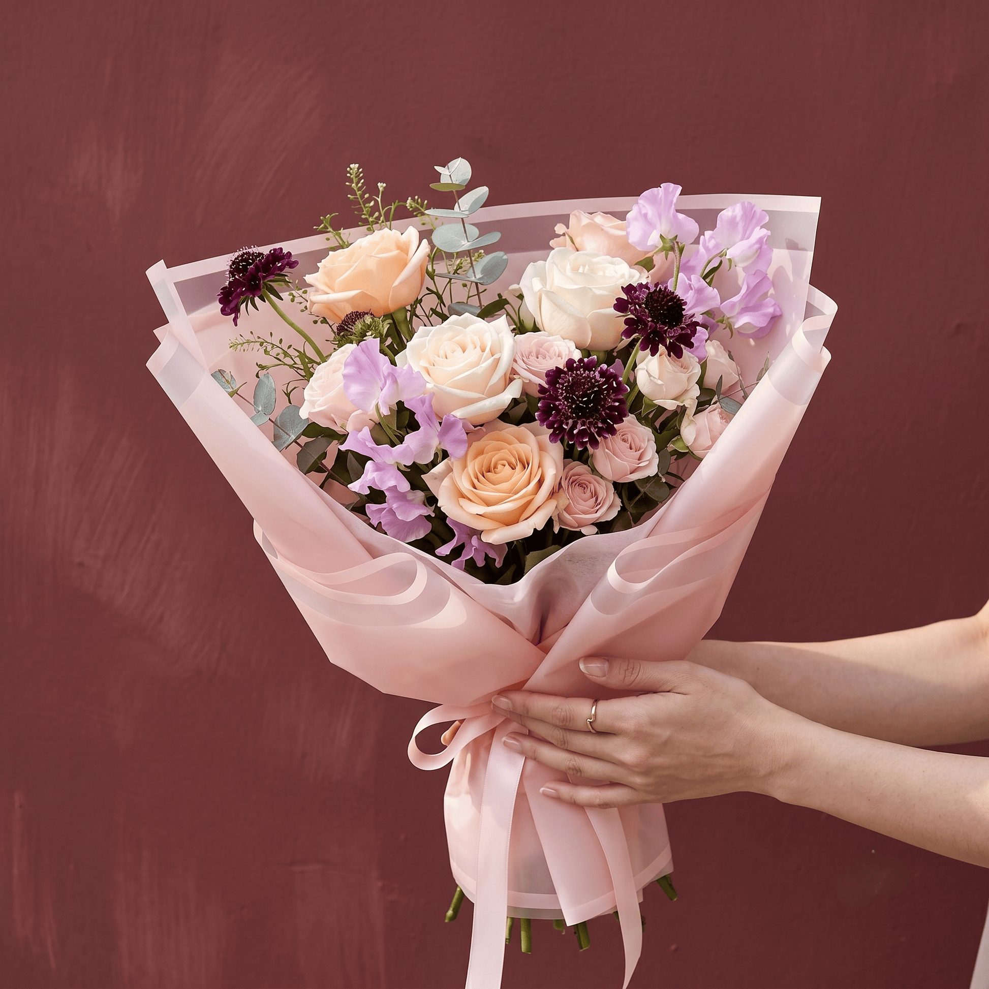 Crafteria baby Pink Korean Waterproof Bouquet Wrapping Paper – Premium Floral Packaging for Bouquets & DIY Crafts