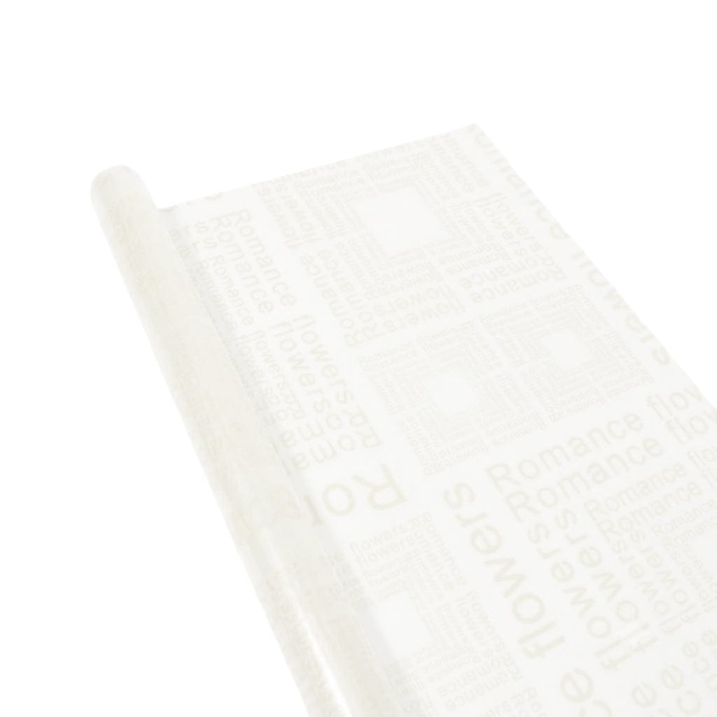 JUST CRAFT IT White Multi-color Printed Bouquet Wrapping Paper for Floral Arrangements & DIY Gift Packaging