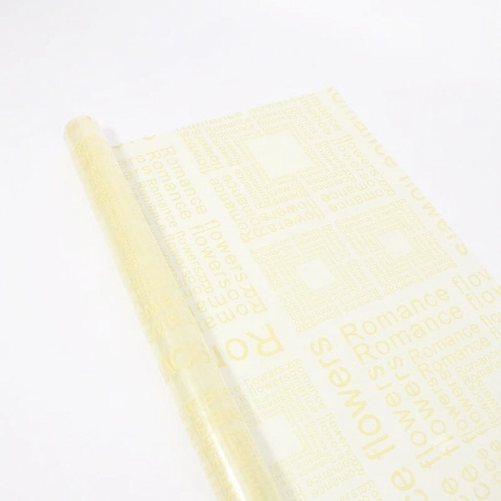 JUST CRAFT IT Pastle Yellow Multi-color Printed Bouquet Wrapping Paper for Floral Arrangements & DIY Gift Packaging