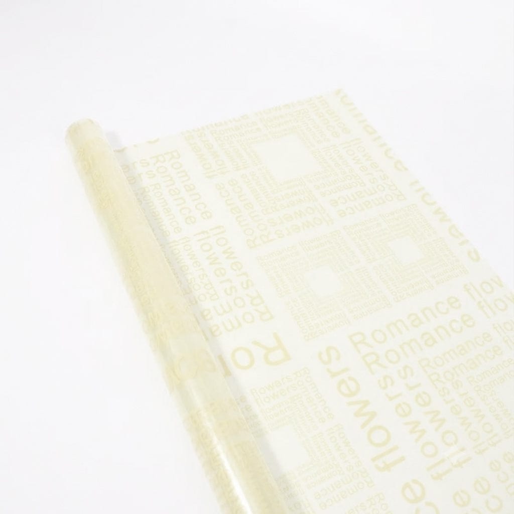 JUST CRAFT IT Lemon Yellow Multi-color Printed Bouquet Wrapping Paper for Floral Arrangements & DIY Gift Packaging