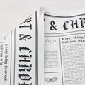 Crafteria Black Retro Newsprint Flower Wrapping Bouquet Paper, Rustic Floral Packaging Supplies for Florists, DIY Crafts, and Gift Wrap (55 x 56 cm).