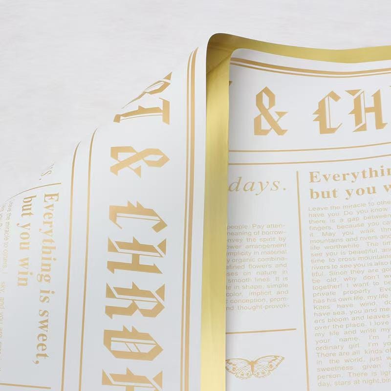 Crafteria Sky Blue Colourful Vintage Newspaper Bouquet Paper