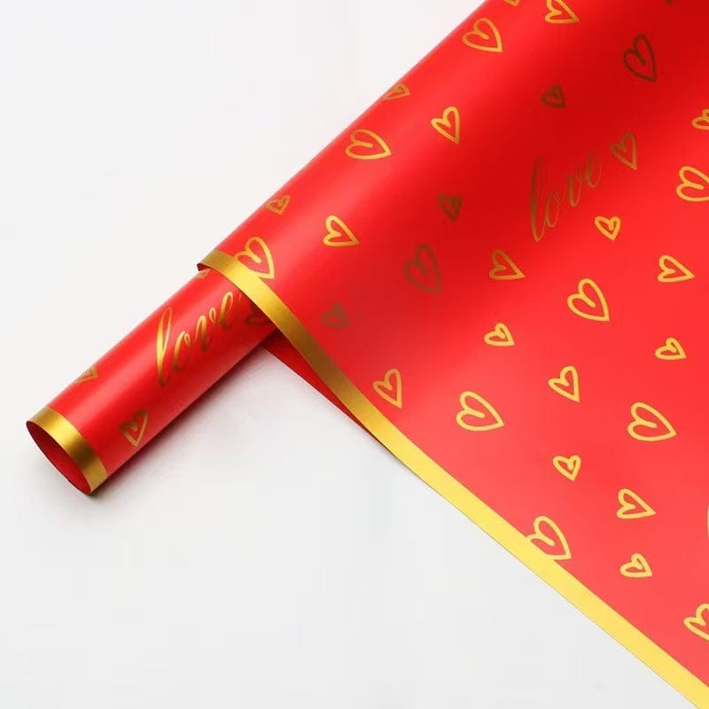 Crafteria White Valentines Day Bouquet Wrapping Paper