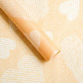Crafteria Light Orange Stiped Heart Korean Heart