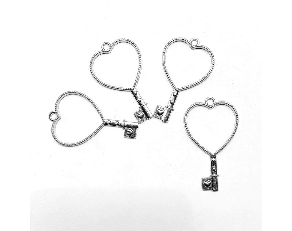 Crafteria SILVER HEART KEY BEZELS