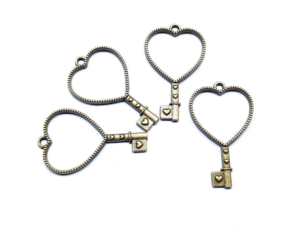 Crafteria ANTIQUE HEART KEY BEZELS