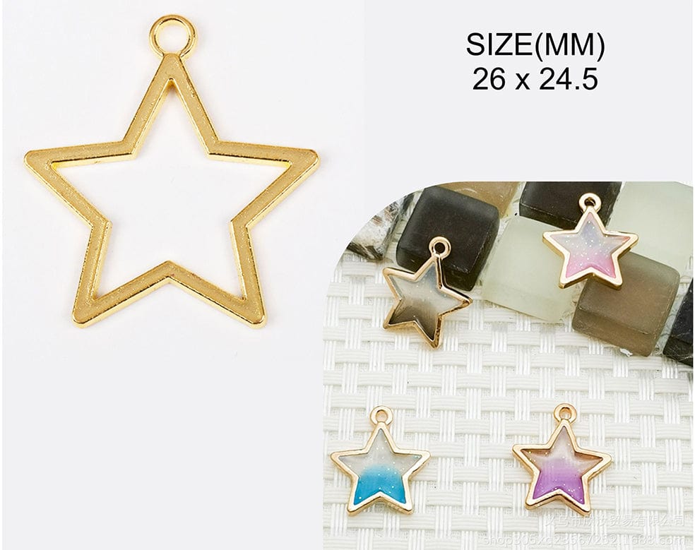 My Store BEZELS GOLD STAR PENDANT BEZEL BZ061