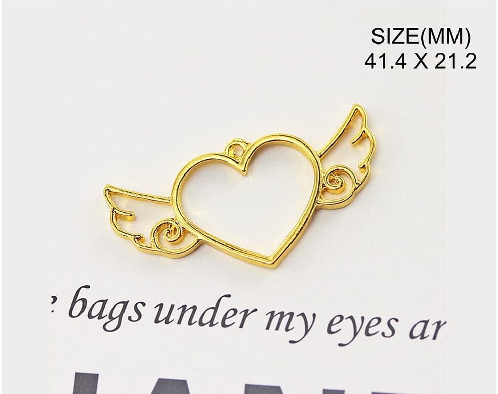 My Store BEZELS GOLD HEART WITH EING BEZEL BZ067