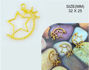 My Store BEZELS GOLD STAR ROTATING PENDANT BEZELS BZ096