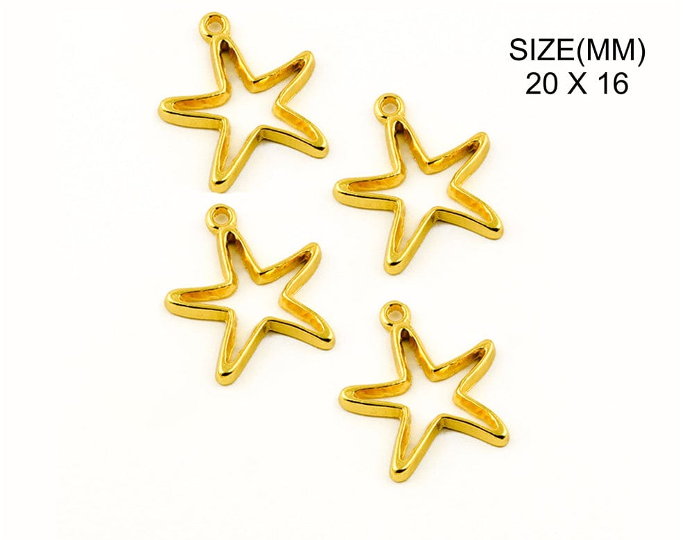 My Store BEZELS GOLD STAR FISH PENDANT BEZELS BZ104