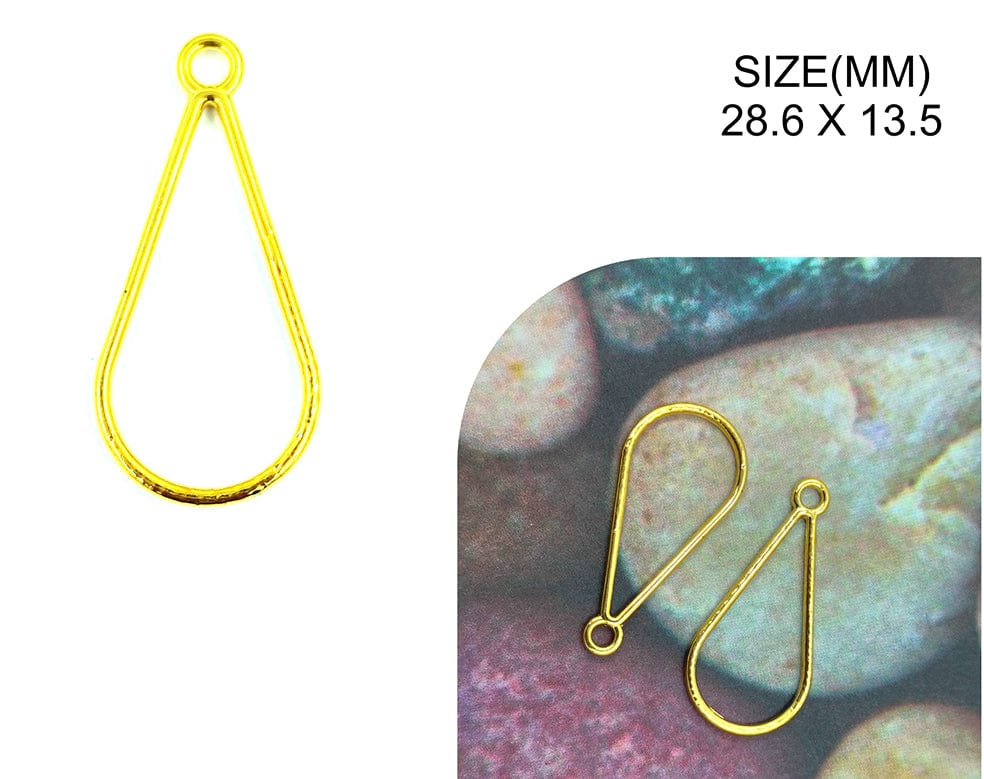 My Store BEZELS GOLD WATER DROP PENDANT BEZELS BZ105