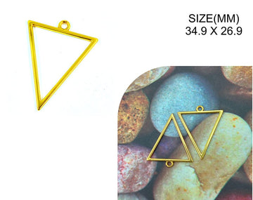 My Store BEZELS GOLD TRIANGLE SHAPE PENDANT BEZELS BZ107