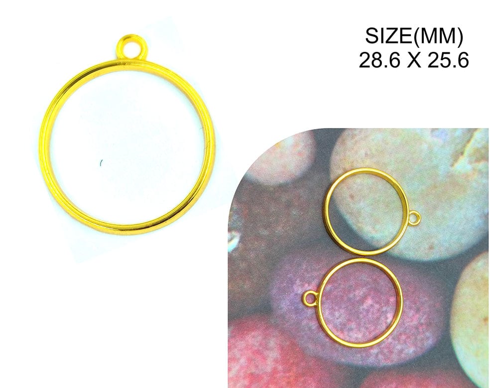 My Store BEZELS GOLD SMALL ROUND SHAPE PENDANT BEZELS BZ114