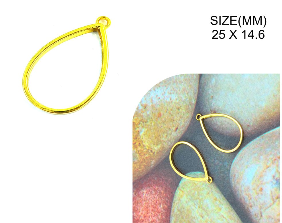My Store BEZELS GOLD DROP SHAPE PENDANT BEZELS BZ115