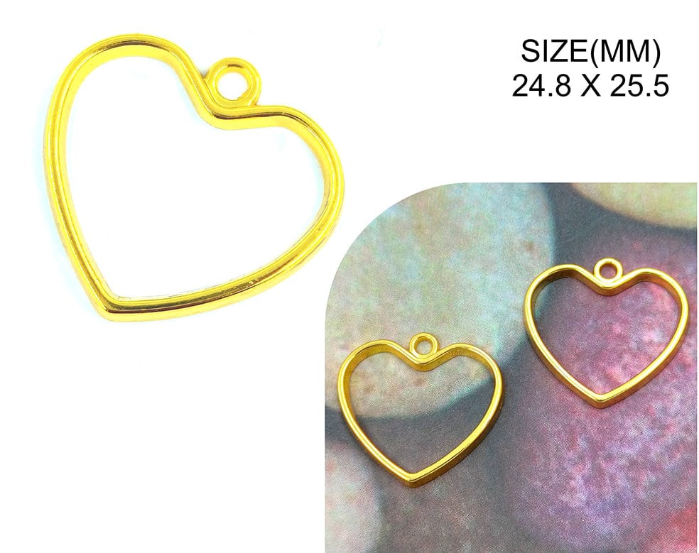 My Store BEZELS GOLD SMALL HEART PENDANT BEZELS BZ119