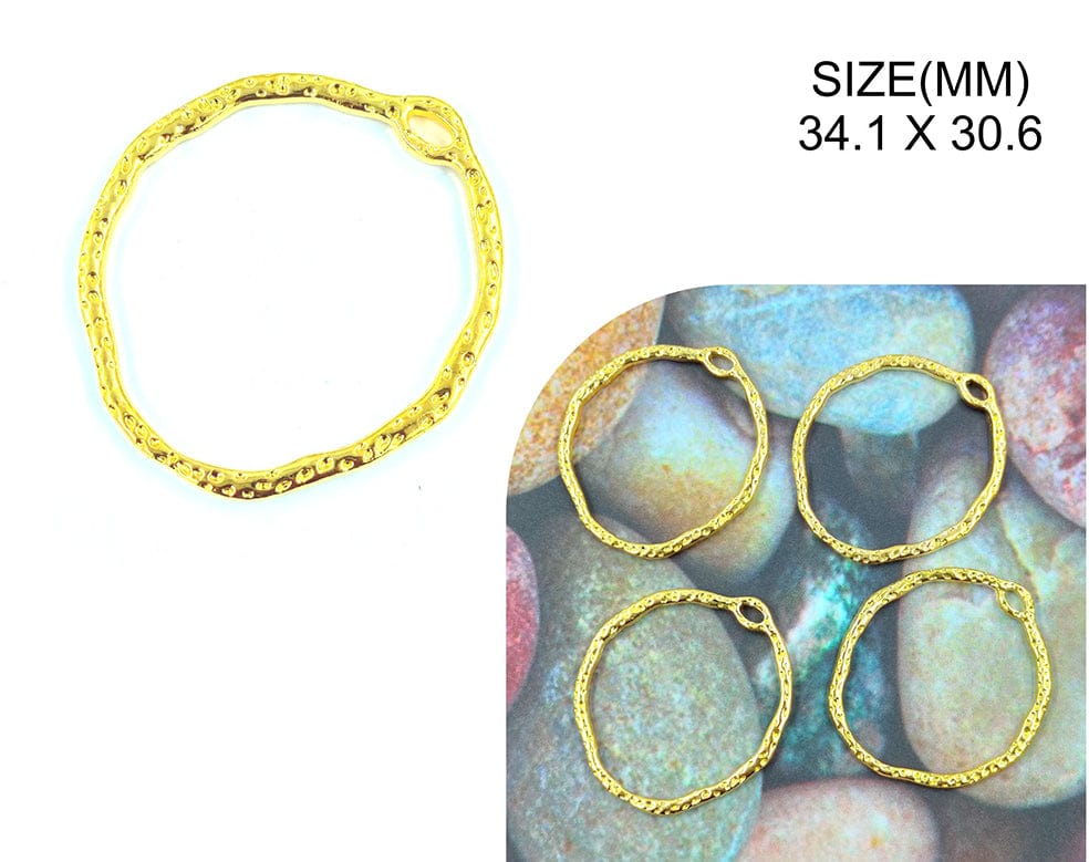 My Store BEZELS GOLD DESIGNER AGATE ROUND PENDANT BEZELS BZ129