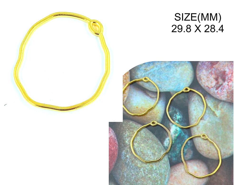 My Store BEZELS GOLD AGATE ROUND BEZELS BZ131