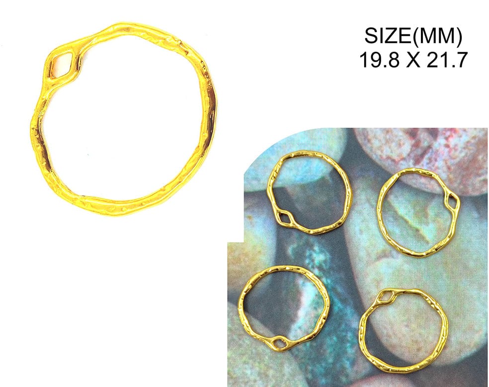 My Store BEZELS GOLD AGATE ROUND SHAPE BEZELS BZ132