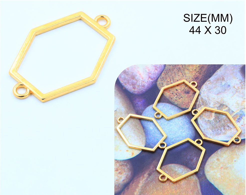 My Store BEZELS GOLD LONG HEXAGON RAKHI & BRACELET BEZELS