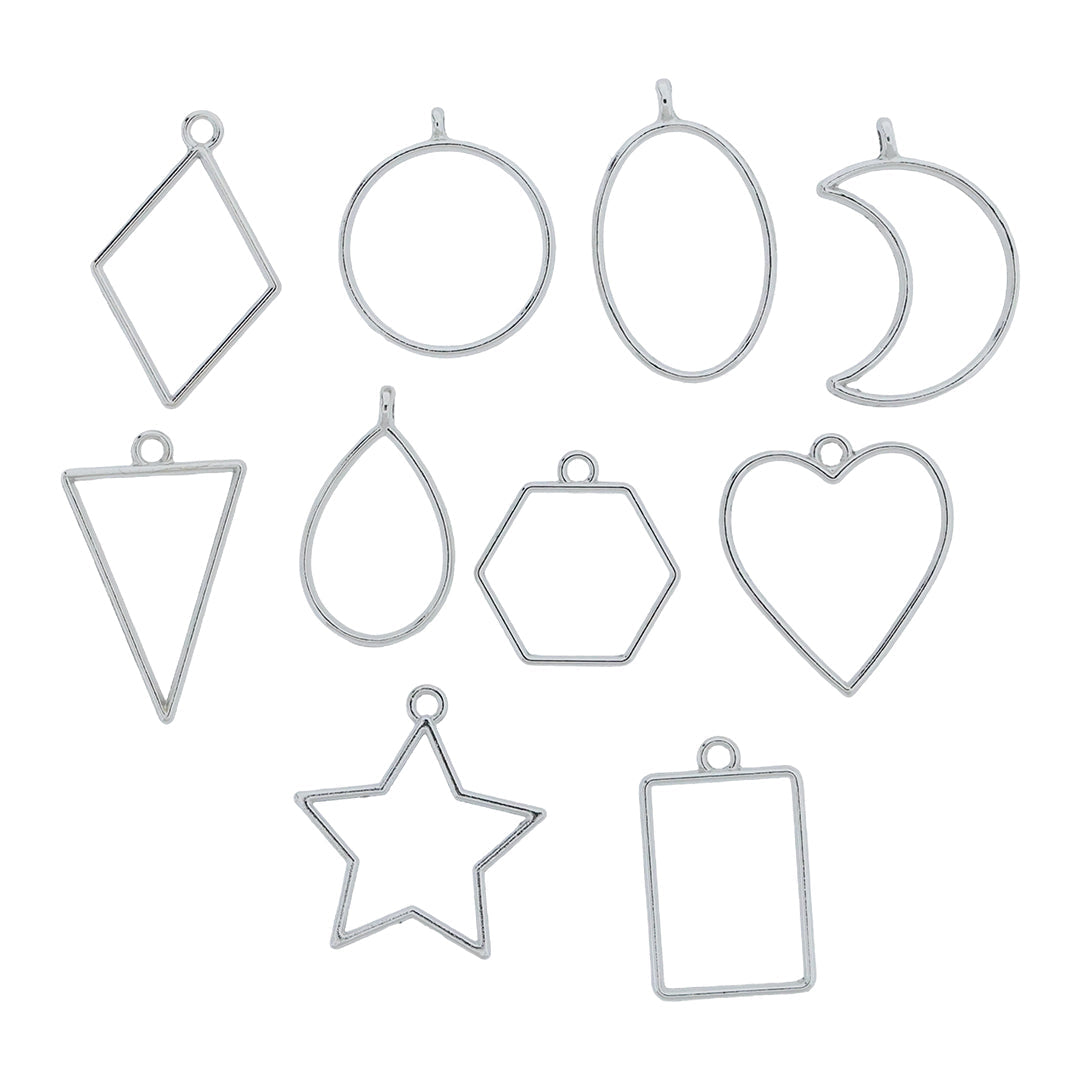 Crafteria Silver 10 In 1 Bezels Set