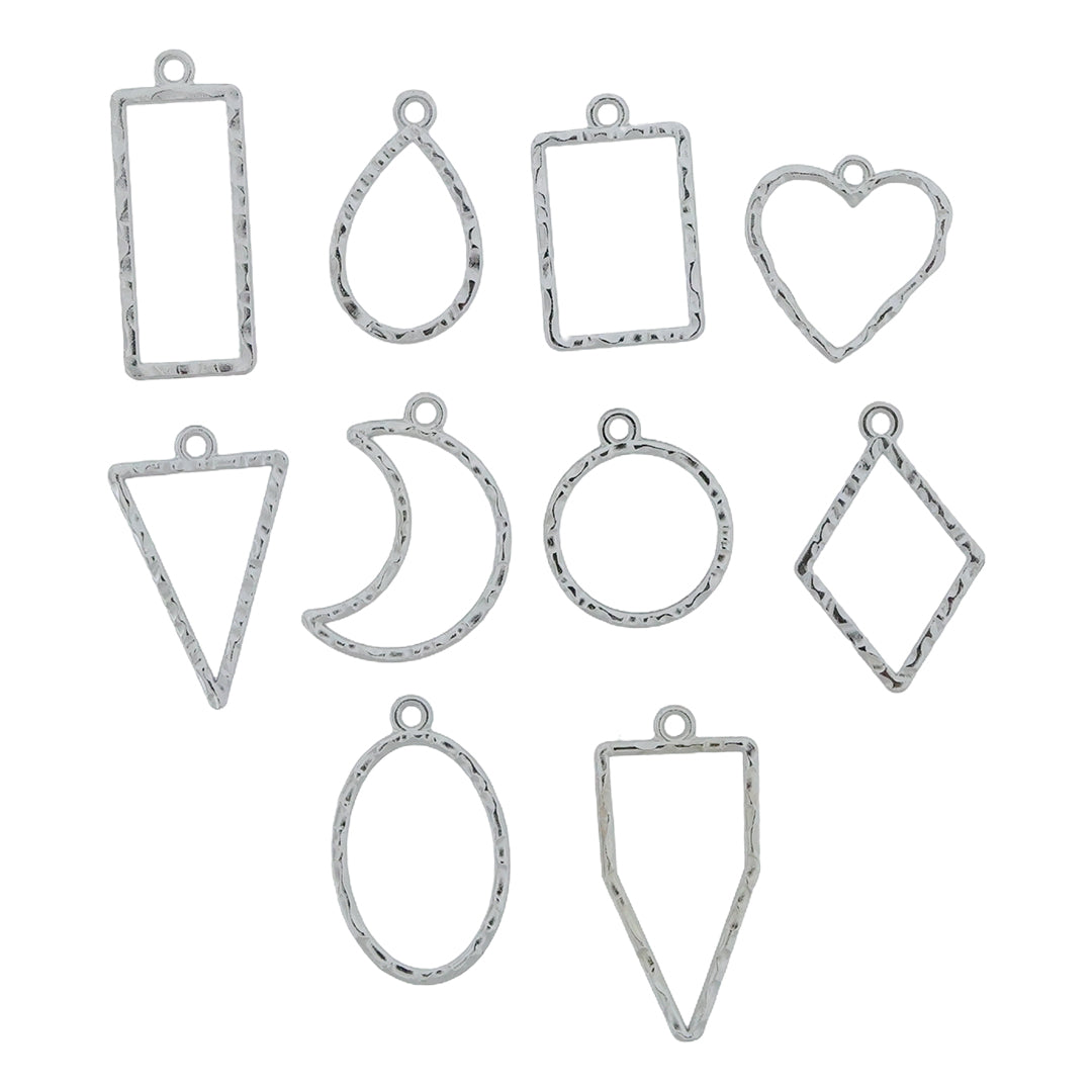 Crafteria Silver 10 In 1 Embossed Bezels Set