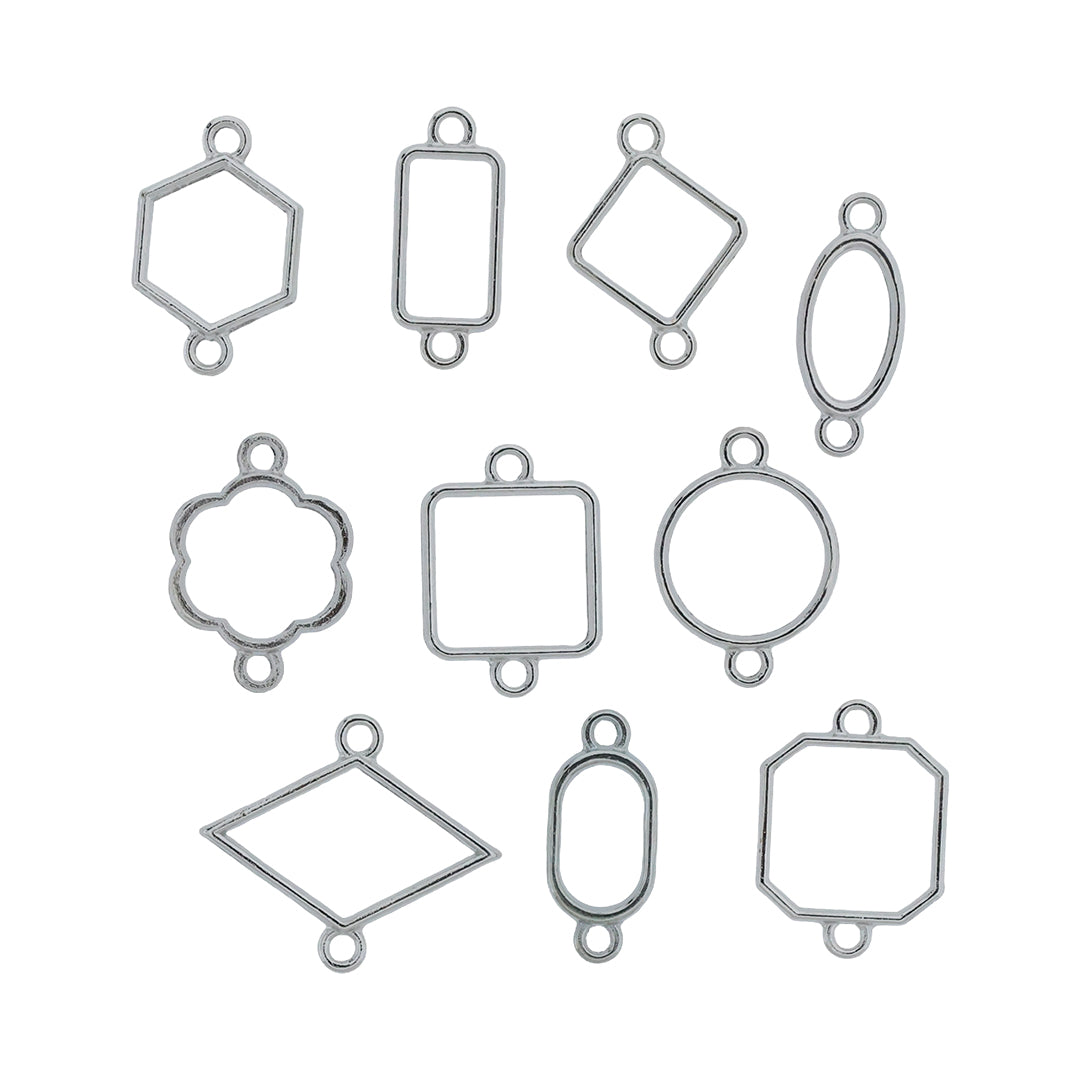 Crafteria Silver 10 In 1 Rakhi Bezels Set