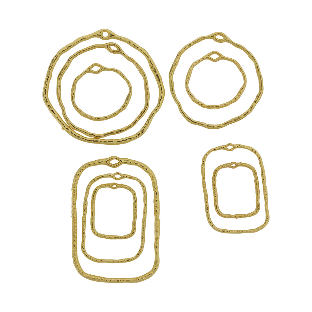 Crafteria Gold 10 In 1 Irragular Design Bezels Set
