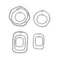 Crafteria Silver 10 In 1 Irragular Design Bezels Set