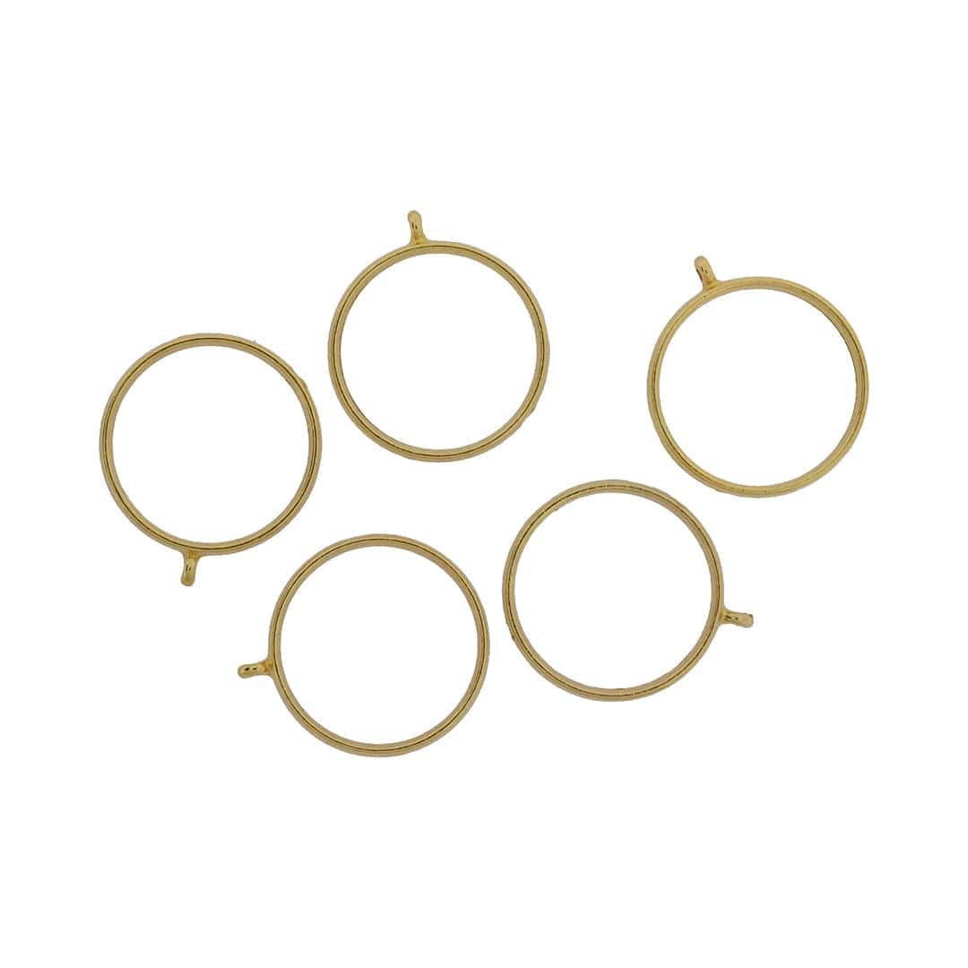 Crafteria Gold 5 In 1 Round Bezels Set