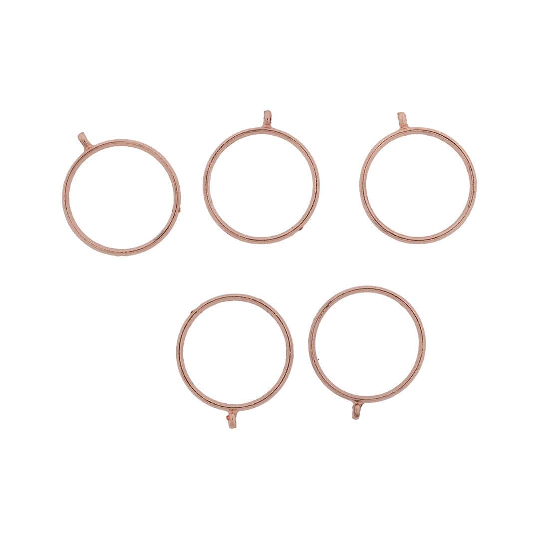 Crafteria Rose Gold 5 In 1 Round Bezels Set