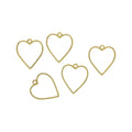 Crafteria Gold 5 In 1 Heart Bezels Set