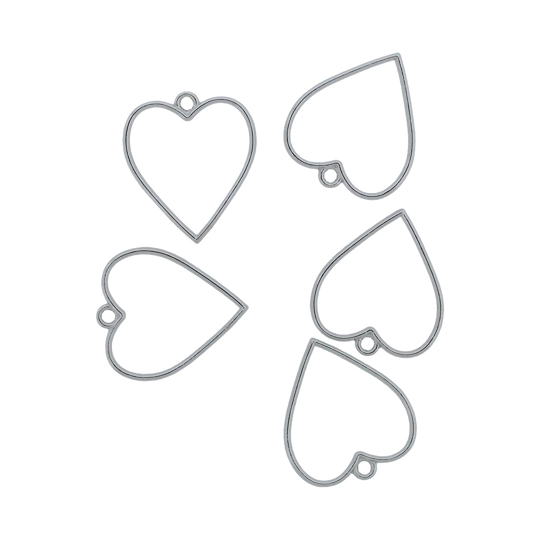 Crafteria Gold 5 In 1 Heart Bezels Set