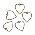Crafteria Antique 5 In 1 Heart Bezels Set