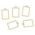 Crafteria Gold 5 In 1 Rectangle Bezels Set