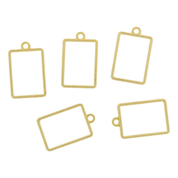 Crafteria Gold 5 In 1 Rectangle Bezels Set