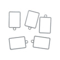 Crafteria Silver 5 In 1 Rectangle Bezels Set