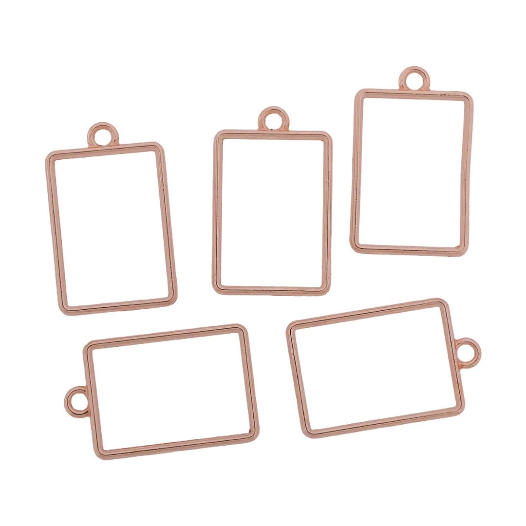 Crafteria Rose Gold 5 In 1 Rectangle Bezels Set