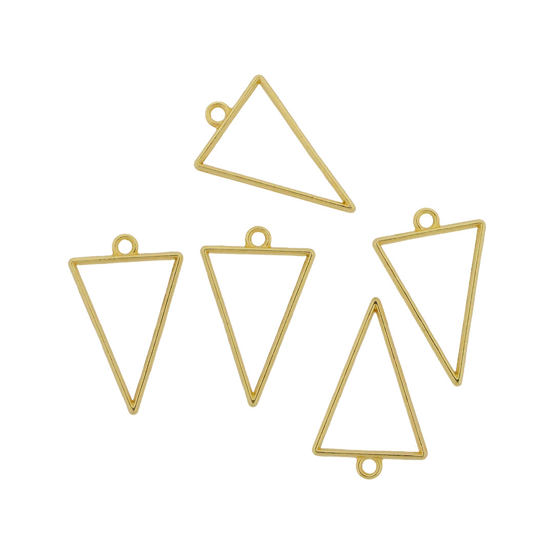 Crafteria Gold 5 In 1 Inverted Triangle Bezels Set