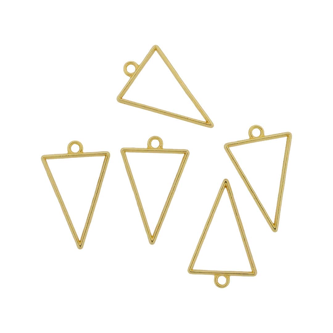 Crafteria Gold 5 In 1 Inverted Triangle Bezels Set