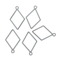 Crafteria Silver 5 In 1 Diamond Bezels Set