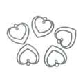 Crafteria Silver 5 In 1 Double Heart Bezels Set