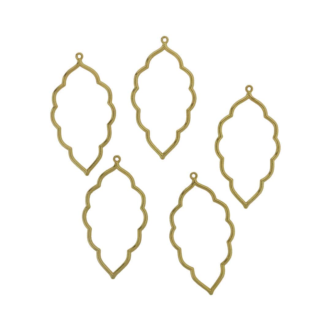 Crafteria Gold 5 In 1 Leaf Bezels Set