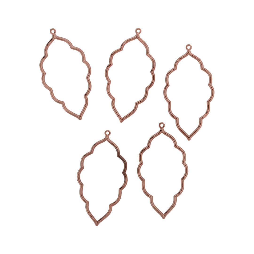 Crafteria Rose Gold 5 In 1 Leaf Bezels Set