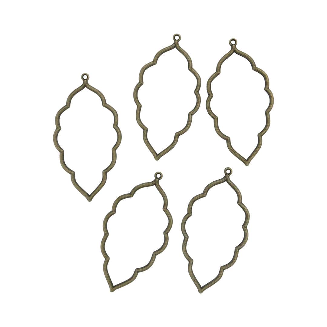 Crafteria Antique 5 In 1 Leaf Bezels Set