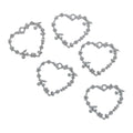 Crafteria Silver 5 In 1 Designer Heart Bezels Set