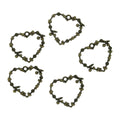 Crafteria Antique 5 In 1 Designer Heart Bezels Set