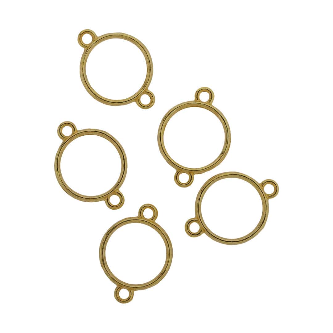 Crafteria 5 In 1 Gold Round Rakhi Base Bezel Set
