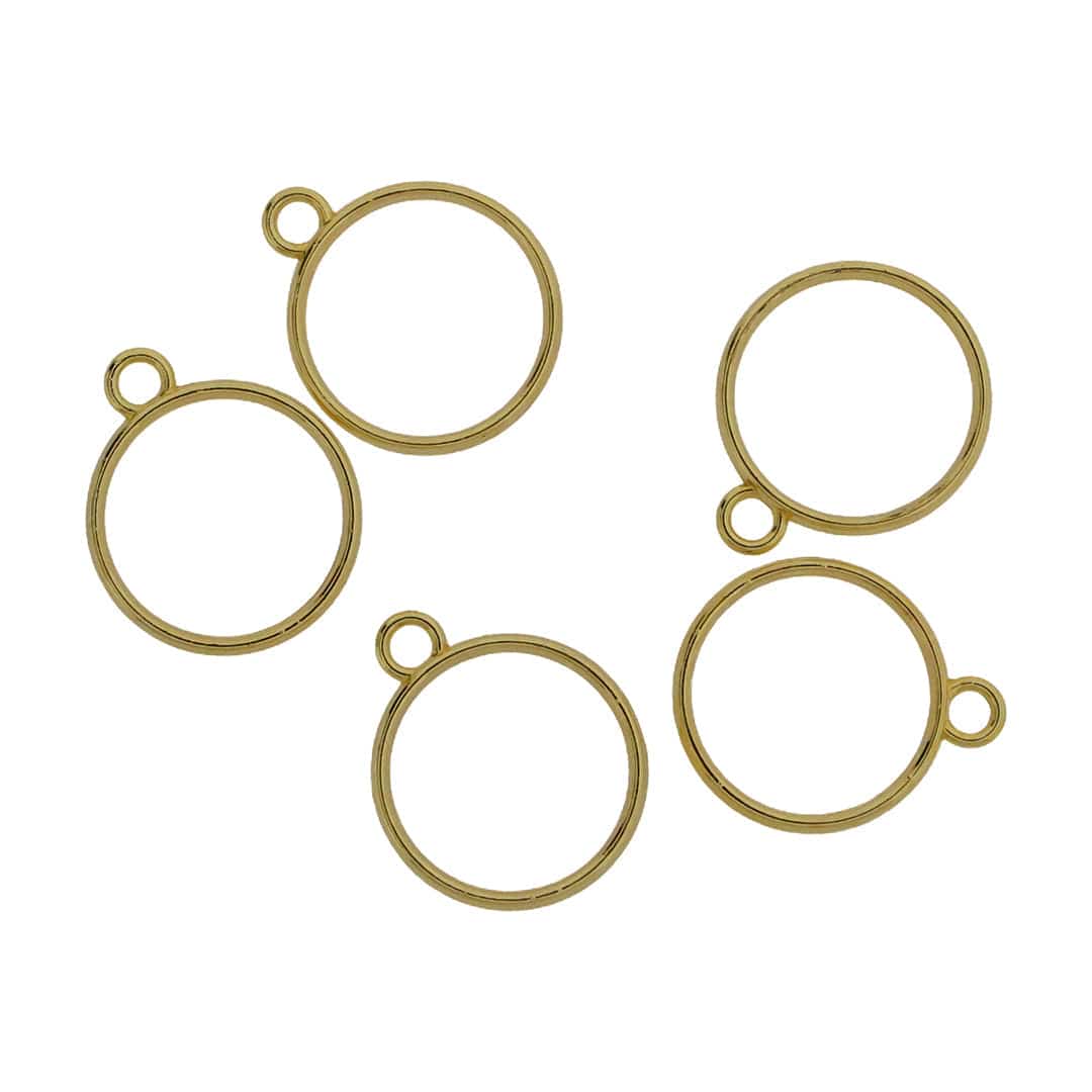 Crafteria 5 In 1 Gold Round Bezel Set