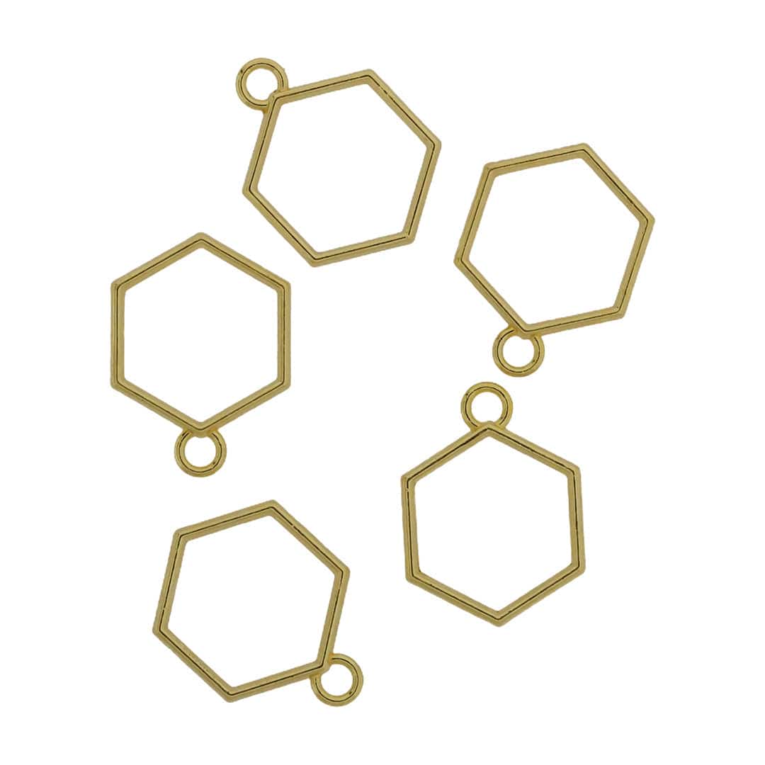 Crafteria 5 In 1 Gold Hexagon Bezel Set